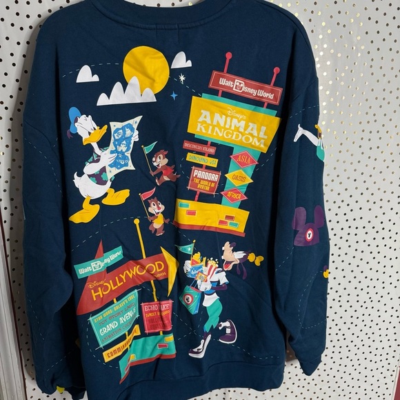 Disney Blue Crewneck Sweater with Vibrant Graphics - Picture 9 of 9